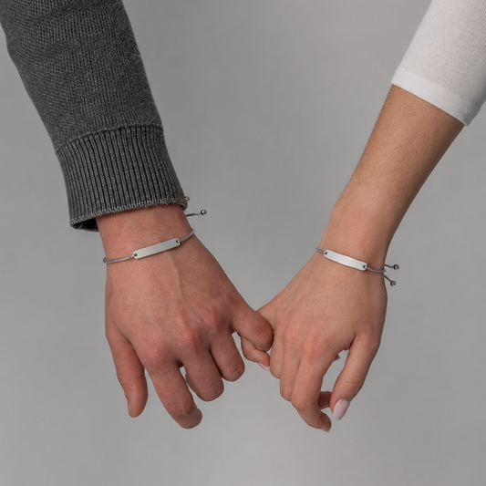Set Pulsera 12mm Ajustable Personalizada