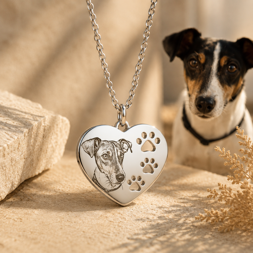 Collar Corazón Pets Huellitas