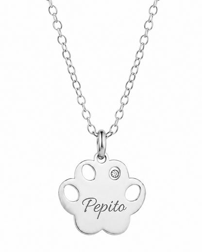 Collar Huellita 15mm Personalizado