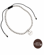 Pulsera Full Balls Ajustable Grabada 10mm