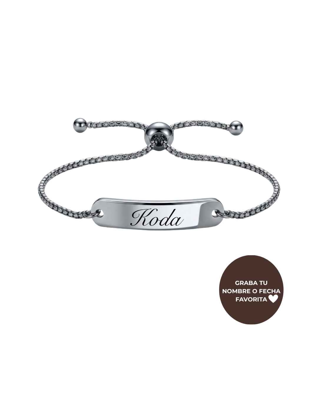 Pulsera Nombre o Fecha Grabada 20x5MM