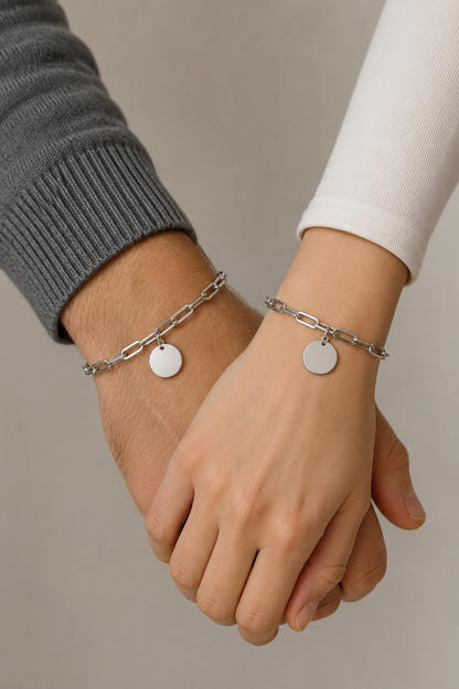 Set Pulsera Eslabones 15mm Personalizada