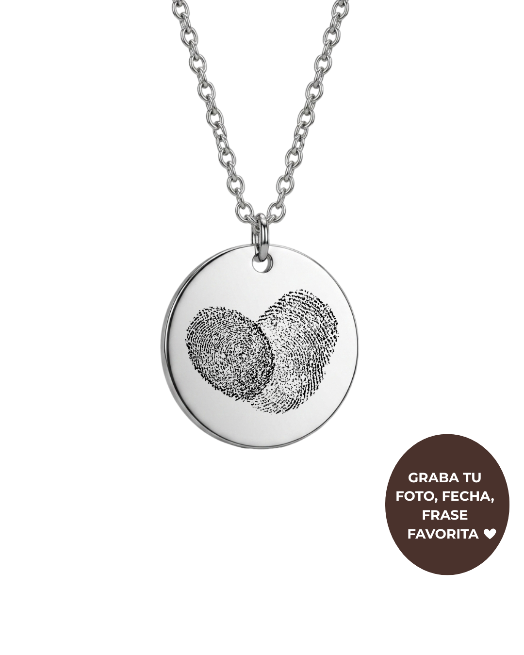 Collar Huella Mamá + Medalla 20mm