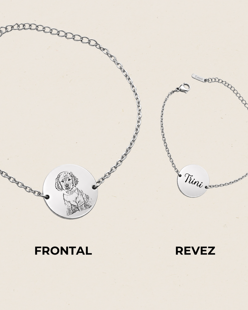 Pulsera Pets Lover Personalizada 20mm - Ocean Silver Studio