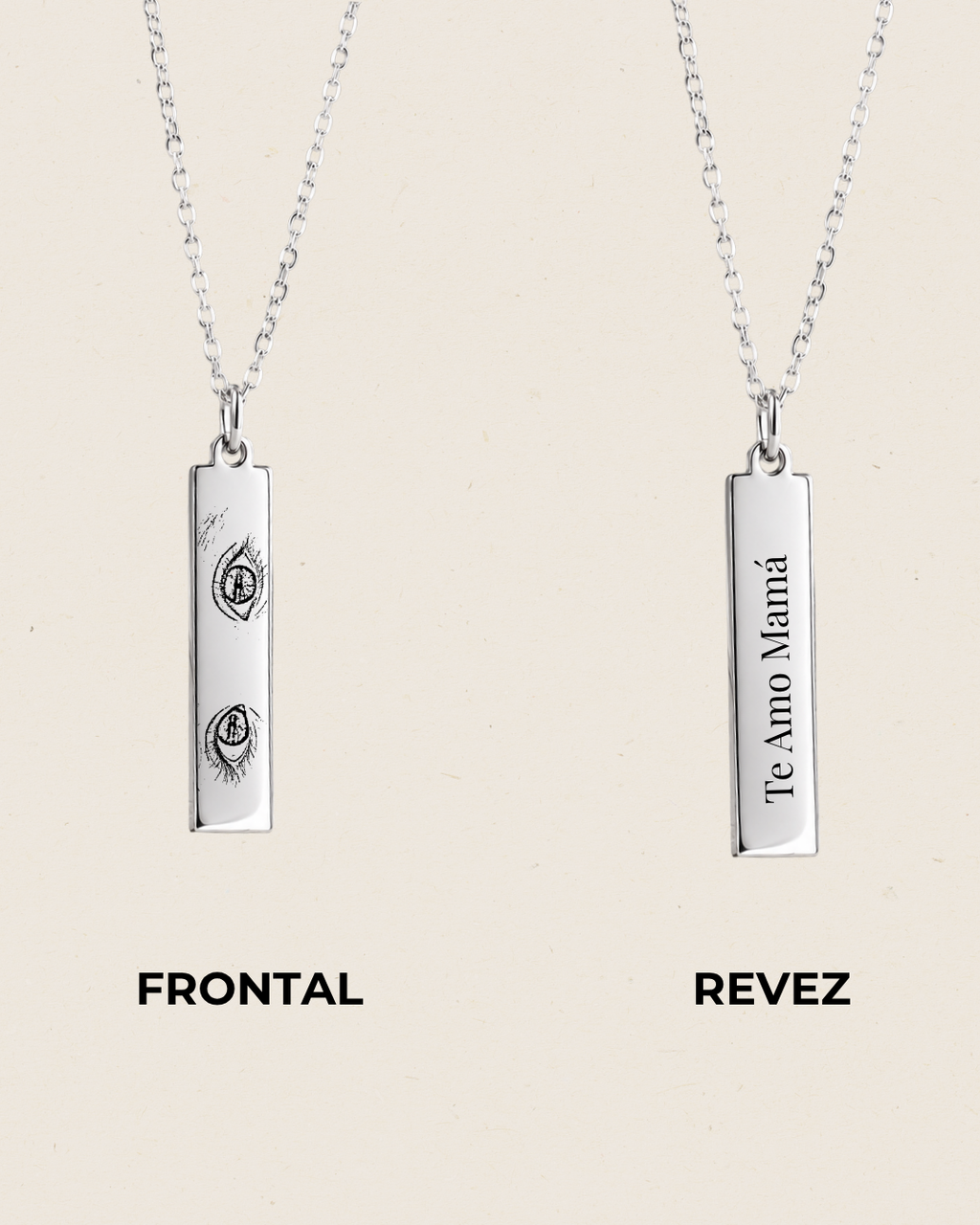 Tu Historia en una Mirada | Collar Rectángular Personalizado✨