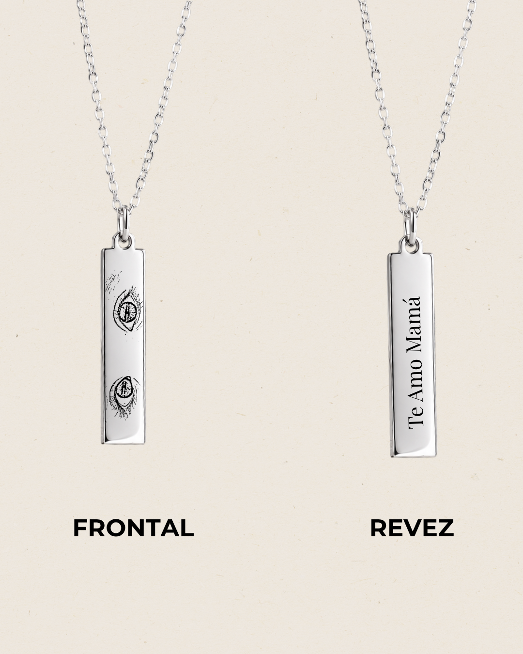 Collar Rectángular 25mm Personalizado