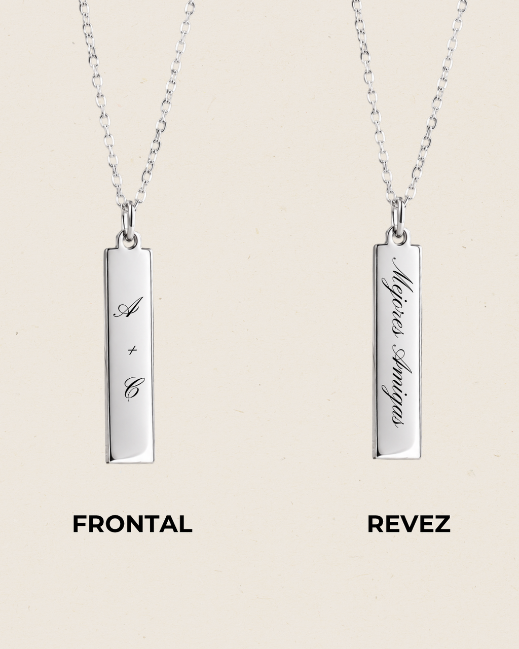 Collar Rectangular Hermanas/ Amigas