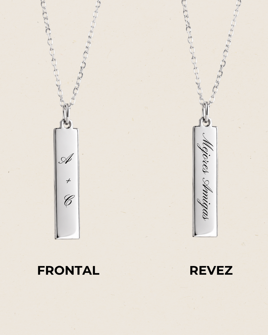 Collar Rectangular Hermanas/ Amigas