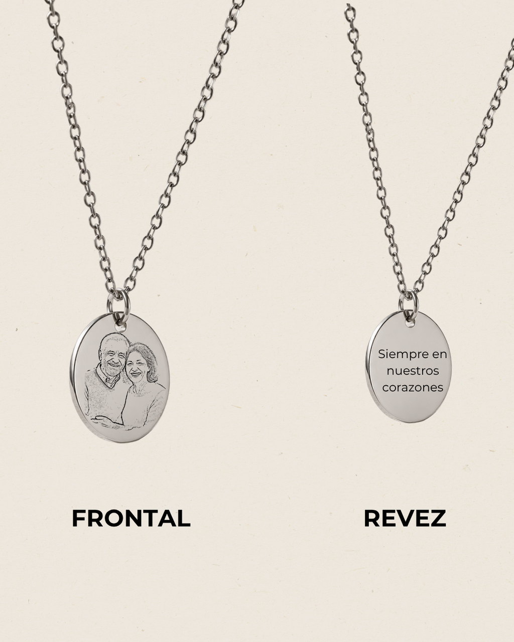 Collar Ovalado Abuelos Personalizado