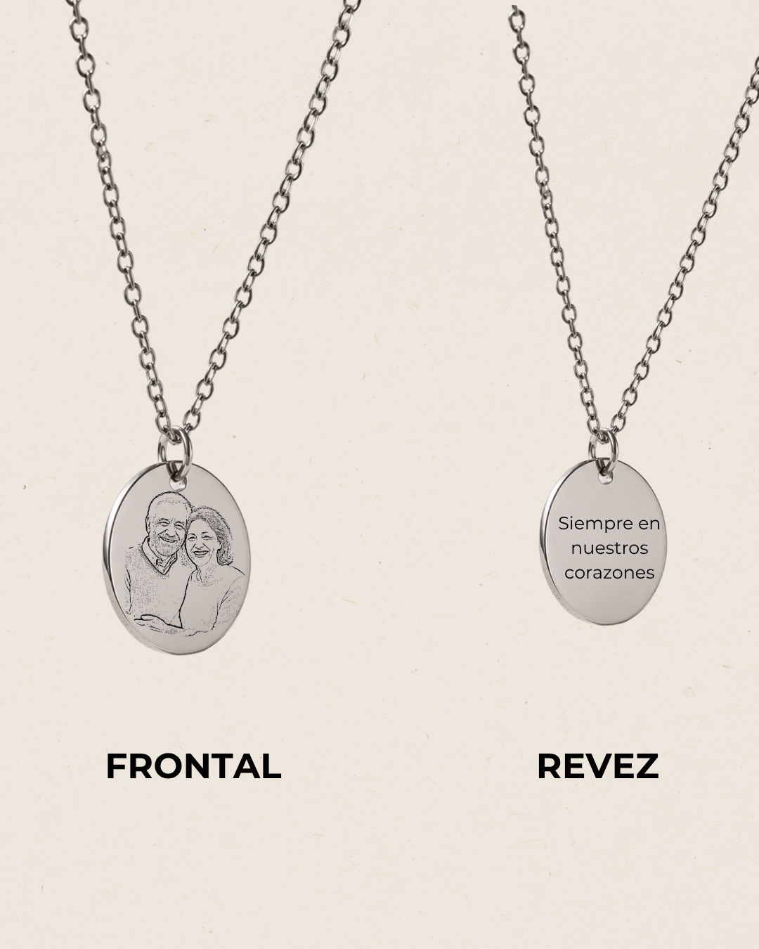 Collar Ovalado Abuelos Personalizado