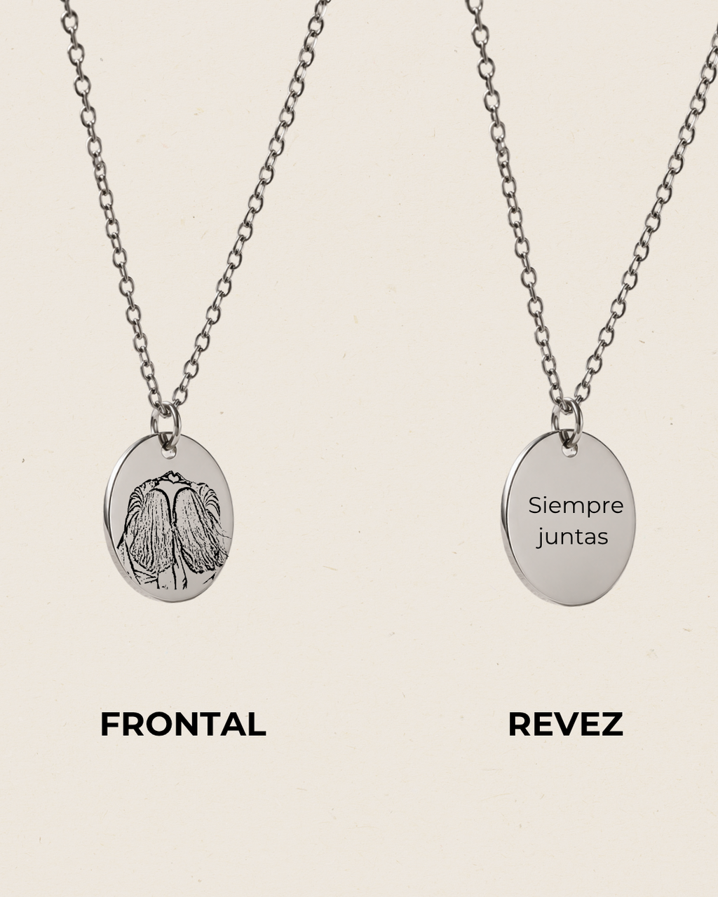 Collar Ovalado Mejores Amigas