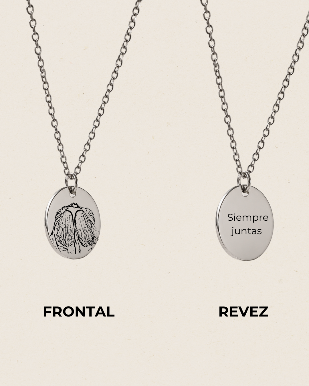 Collar Ovalado Mejores Amigas