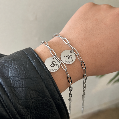 Set Pulsera Eslabones 15mm Personalizada