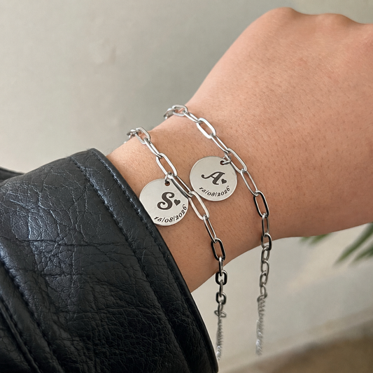 Set Pulsera Eslabones 15mm Personalizada