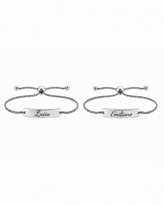 Set Pulsera 12mm Ajustable Personalizada