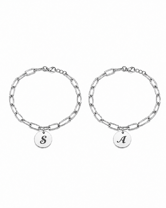 Set Pulsera Eslabones 15mm Personalizada